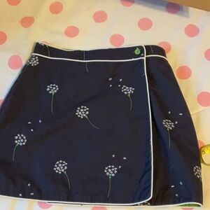 Gymboree, girls 8, reversible Navy Blue and green Kids Skirt with Floral…